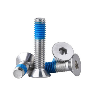 Vis à tête fraisée cruciforme en acier inoxydable avec verrouillage de filetage bleu M2 M2.5 M3 M4, fixations à filetage complet - Product Image 4