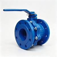 Vanne à boisseau sphérique à bride en fonte ductile DN100 PN16, à commande manuelle par levier, à passage plein, pour eau, OEM, 4 pouces, température moyenne, usage industriel