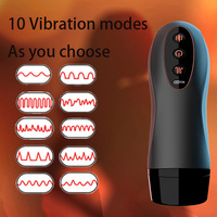 Lieferanten-Sonderanfertigung: Vibrations-Masturbationsbecher für Männer aus weichem TPE, elektrisch, mit realistischem Vaginal-Feeling, 10 Vibrationsfrequenzen, Sexspielzeug für Erwachsene