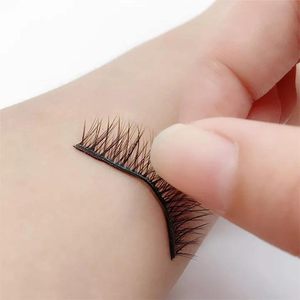 Factory Handmade Wholesale Waterproof False Eyelashes No Needed Pre Glued Self Adhesive Clear Band Strip <b>Half</b> <b>Lashes</b> Cluster - Product Image 3