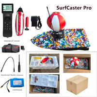 Bateau à appâts télécommandé SurfCaster Pro avec moteur sans balais, vitesse maximale, pour la pêche au surf avec GPS, deux systèmes de largage et boule d'auto-redressement