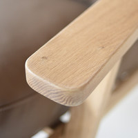Chaise en bois de chêne massif de style campagnard nordique, avec assemblage à mortaise et tenon, pour balcon, salon, mobilier de maison, rembourrée en duvet d'oie