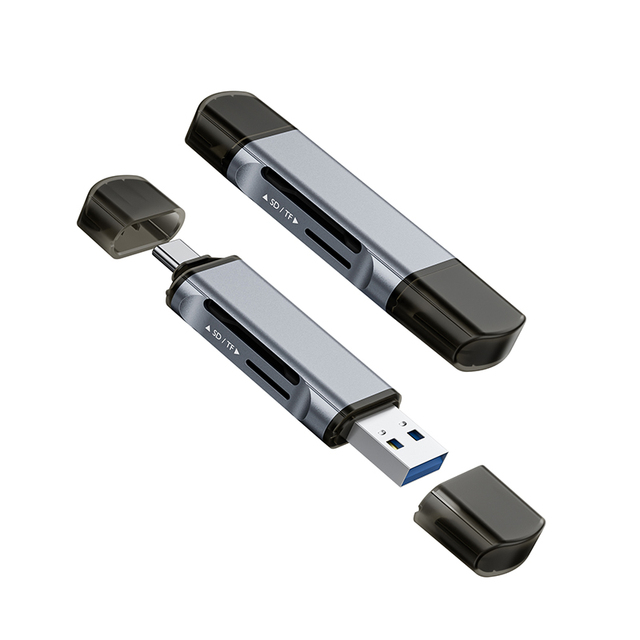 3.0 High-Speed Card Reader SD/TF Multi-Function USB/Type-C External Aluminum Shell 16/15 Mobile Phone All-in-One SLR Camera