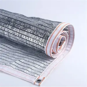 Kualitas tinggi penggunaan panjang aluminium Shading Net taman pertanian rumah kaca Hdpe aluminium foil reflektif kain naungan