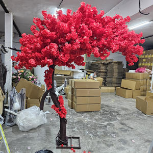 BL-AP14 Nouveaux arbres artificiels <span class=keywords><strong>de</strong></span> cerisier rouge <span class=keywords><strong>rose</strong></span>, faux cerisiers chinois, arche <span class=keywords><strong>de</strong></span> décoration <span class=keywords><strong>de</strong></span> mariage, cerisier en fleurs Sakura pour l'extérieur - Product Image 1
