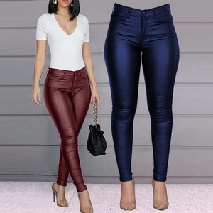 <strong>Women</strong> Stretch PU <strong>Leather</strong> <strong>Pants</strong> Skinny Wet Look Leggings Shiny Tights Push up Pencil Trousers High Waisted <strong>Pants</strong> - Product Image 1