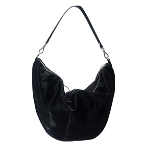 <b>Top</b> Quality Korean Brand Roomy Everyday Bag Glossy Black Sophia Tote With Adjustable <b>String</b> Closure And Detachable Straps - Product Image 2