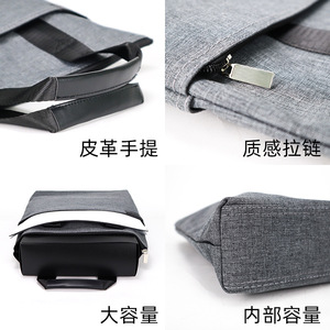 Large Capacity Three Layer <b>Document</b> Bag 34x37x6cm Polyester Lining Business Office Meeting File <b>Folder</b> Briefcase With Logo Print - Product Image 3