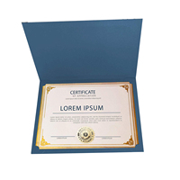 Nouveauté diplôme d'études secondaires personnalisé personnalisé et imprimé PLUS nous ajoutons une couverture de certificat de qualité en relief or bleu marine