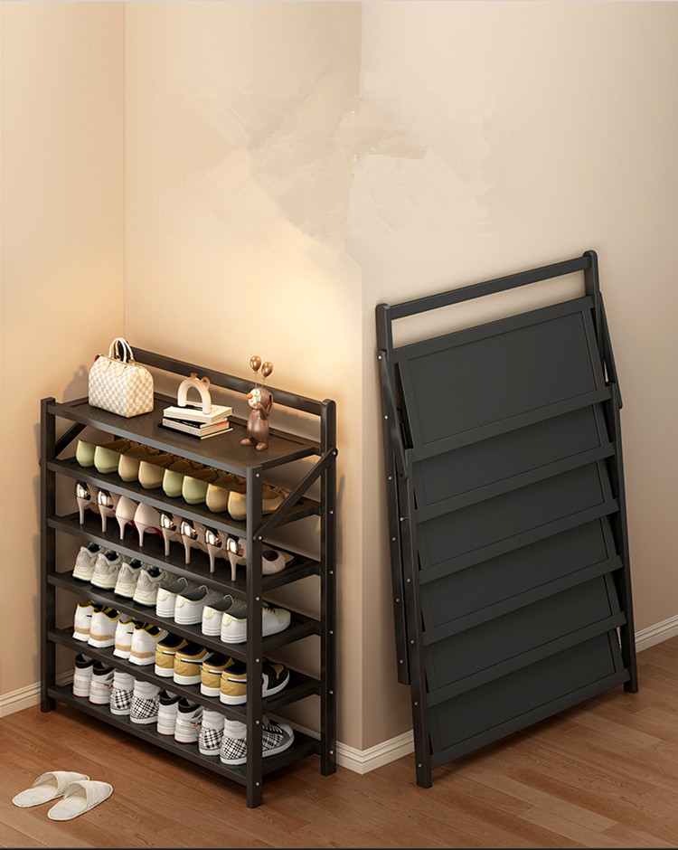 Многофункциональная полка для хранения дома, компактный шкаф для хранения обуви, Бесплатная установка, складная стойка для обуви