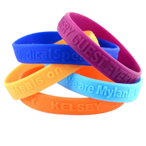 HAPPY GIFT OEM Cheap Custom Rubber Band Silicone Bracelet Elastic Wristband With Message or Logo