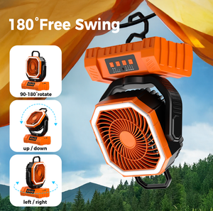 Nouveau ventilateur portable de camping F6s avec télécommande solaire 20000 mAh F6s - Product Image 2
