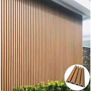 Tuyệt vời tường WPC 4-lỗ tường Bảng điều chỉnh sinh thái thân thiện 3D bên ngoài trang trí nhựa ốp cho khách sạn ngoài trời Trần hoa hộp - Product Image 5