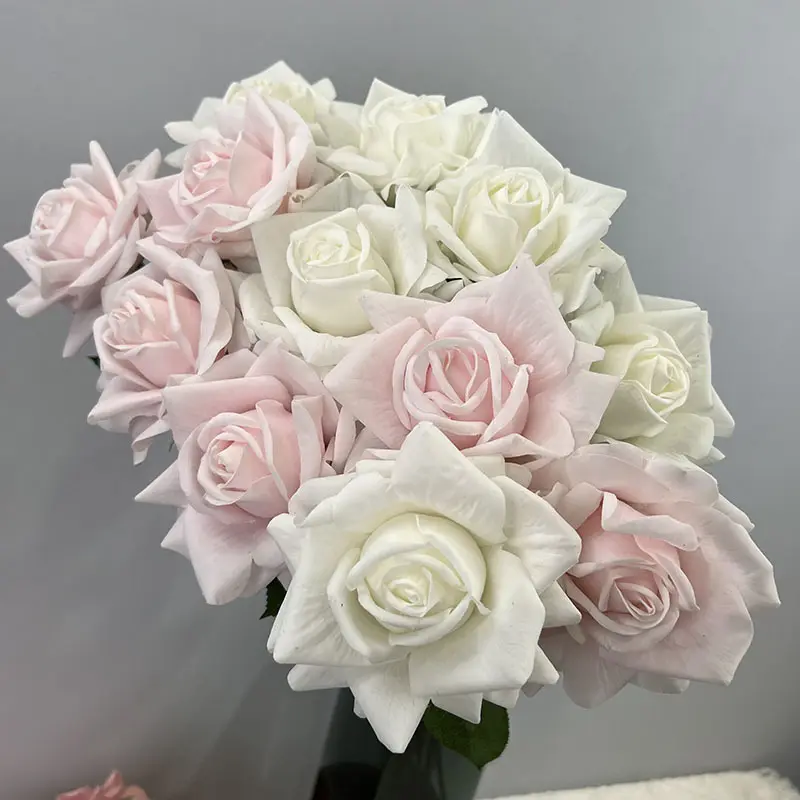 M485 Свадебный букет искусственных роз Flores Artificiales высококачественный Шелковый цветок розы стебель латексные розы