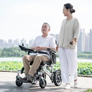 2024 New Folding Lightweight Electric Handicapped Manufacturer Disabled Wheelchair With Remote Control