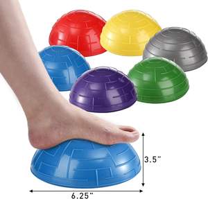 Nueva llegada antideslizante gimnasio Yoga ejercicio Fitness PVC inflable medio Yoga equilibrio ejercicio media pelota para Yoga comodidad mejorada - Product Image 2