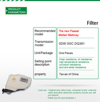 Le nouveau filtre de changement de vitesse automatique 0DW0GC DQ381 pour les filtres à huile de révision de Transmission de noyau de filtre Volkswagen