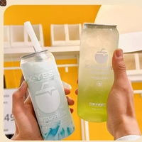 Bouteille de boisson jetable en PET EOE, bouteille de jus, canette de soda en plastique avec couvercle facile à ouvrir