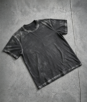 T-shirts en coton de haute qualité 300 g/m², surdimensionnés, épais, personnalisés avec impression DTG et lavage à l'acide