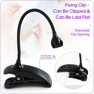 <b>Nail</b> Led Lights Dryer Uv Lamp Double Head Ultraviolet Clip-on <b>Desk</b> Flexible Mini Usb Gel Curing Manicure Pedicure Salon Tools - Product Image 5