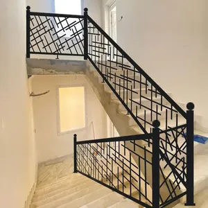 현대 고급 장식 단철 계단 난간 단철 계단 디자인