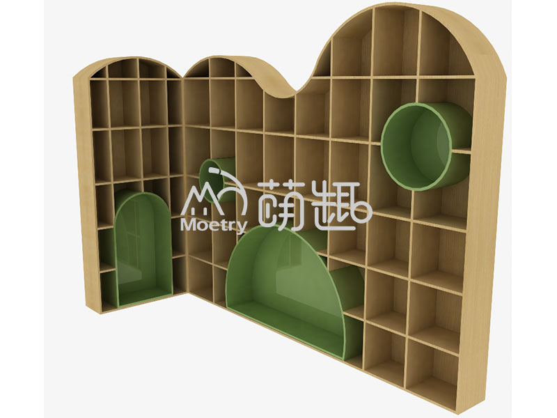 Estantería de biblioteca de escuela de diseño personalizado