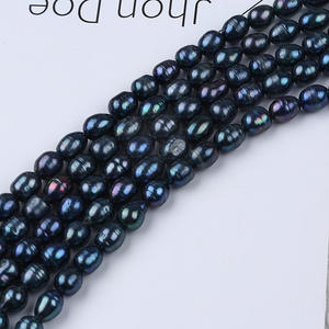 Perlas Cultivadas de Agua Dulce Naturales de 8-9 mm, Blancas y Negras, Semi-Acabadas, para Hacer Joyería DIY, Venta al por Mayor en Zhuji - Product Image 5