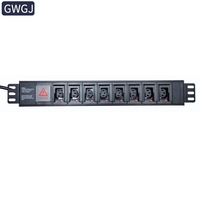 Unité de distribution d'alimentation (PDU) en alliage d'aluminium C13 anti-chute, noir, 30A/60A, 240V CA, grande prise de courant