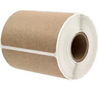 500 pièces autocollants ronds étiquettes de prix rouleau personnalisé 2x2 pouces marron autocollants auto-adhésif étiquettes en papier Kraft pour les petites entreprises