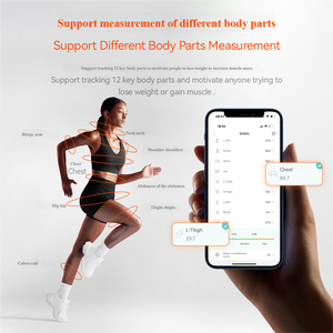 Otomatik Bluetooth paslanmaz çelik akıllı bel çevresi cetvel üç çevresi dijital ekran elektronik bant metrik - Product Image 5