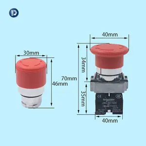 Discount Schneider Electric Elevator Emergency Stop Switch Button Mushroom Head Button ZB2-BE102C