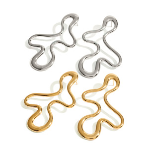 Geometric <b>Stud</b> <b>Earrings</b> Stainless Steel Gold <b>Silver</b> Party Fashion Jewelry - Product Image 1