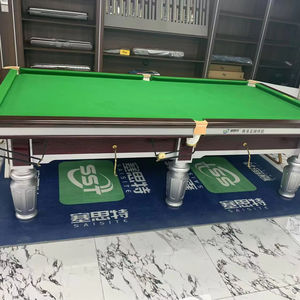 Table de billard américaine moderne de luxe à 9 boules avec pieds en bois massif Plateau ardoise Coussins en caoutchouc durable pour piscine chinoise à <span class=keywords><strong>8</strong></span> boules - Product Image 1