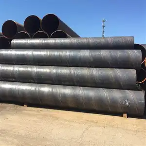 Tubo de solda por arco submerso espiral (SSAW) para fabricação de fábrica na China Tubo de aço carbono espiral helicoidal