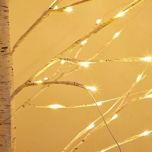 Árbol de Navidad Artificial Luminoso de Abedul con Luces LED de 2-7 Pies, Decoración para Fiestas Navideñas, Adorno para Interiores del Hogar - Product Image 3
