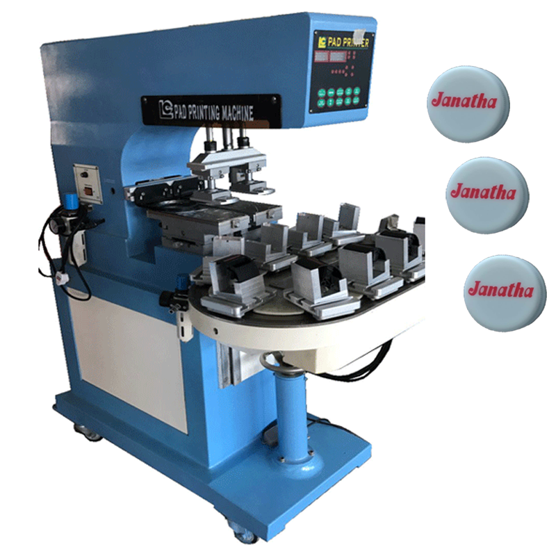 2 Color Rotary Pad Printing Machine For Bottle Caps