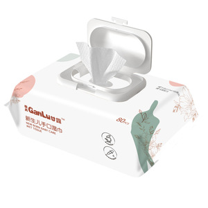Paquet de 80 lingettes pour bébé, vente en gros, lingettes jetables pour les mains et la bouche des bébés, lingettes de nettoyage spéciales pour nouveau-nés. - Product Image 1