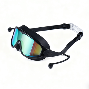Gafas <span class=keywords><strong>de</strong></span> Natación YL2100 con Protección Antivaho, Montura Grande, Silicona, para Niños, con Tapones para los Oídos - Product Image 1