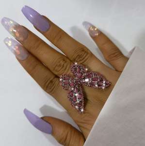 Nieuw Ontwerp Hot Verkoop Mode Luxe Koper Ingelegde Zirkoon Ring Overdreven Prom Grote Ring Voor Vrouwen - Product Image 2