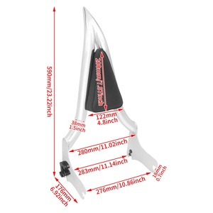Dossier de barre <span class=keywords><strong>Sissy</strong></span> arrière de moto avec kit de dégagement rapide pour Harley Touring Street Glide Electra Glide FLTRX FLHR 1997-2008 - Product Image 6