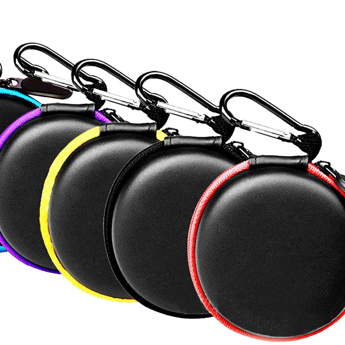 Earphone Cases Small Round Pocket Earbud Travel Carrying Cases