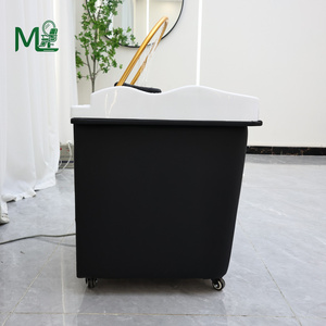 Bac à shampoing de salon avec repose-pieds réglable, circulation d'eau, <span class=keywords><strong>panneau</strong></span> de commande anglais, conduites d'eau chaude/froide, pour coiffure au chevet du lit - Product Image 5
