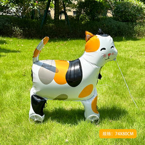 걷는 바퀴 서 동물 만화 풍선 어린이를위한 동물 호일 풍선 생일 파티 장식 - Product Image 4