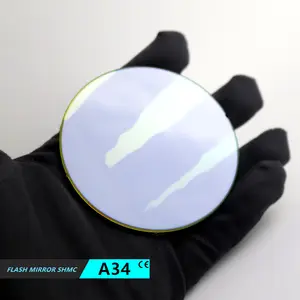 EXIA A34 Silver Mirror Sonnenbrille gläser 75mm Base Curve 0 Flache Form UV400