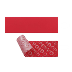 Logo-transfer sticker label voor anti-fraude gebruik, void beveiligingszegels in zilver, rood, blauw, goud en gele kleuren - Product Image 1