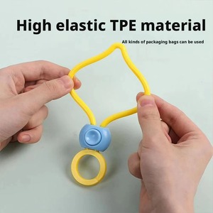 Silicone Sealing clip Food Snack Bread Sealing Freshness Sealing Clip Adjustable Clip Portable Data Cable Storage <b>Kitchen</b> Gadget - Product Image 2