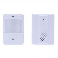 Sensor Gerak Pintu Bisnis Pintar Terlaris, Bel Nirkabel dengan Receiver Plug-in, Detektor PIR, Sistem Keamanan Rumah Berbahan ABS