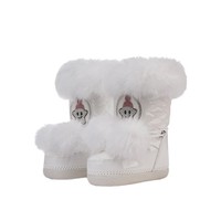 Bottes de neige mi-mollet pour enfants et adultes, motif flocon de neige, neuf couleurs, doublure polaire, épaisses et chaudes, antidérapantes et imperméables pour l'hiver