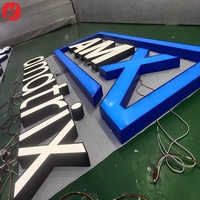 Letreros de Canal de Acrílico 3D Premium Personalizados para Exteriores, Logotipo Comercial Iluminado con LED, Letrero Publicitario para Oficina, Resistente al Agua