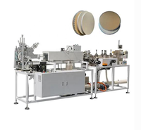 Machine de collage automatique pour base de gâteau ronde épaisse en carton, tambour à gâteau, bande de ruban en papier à bords arrondis